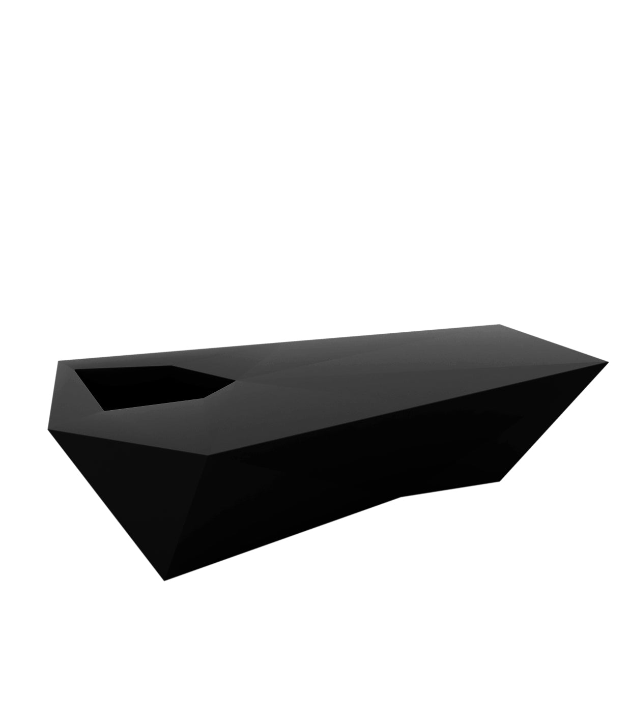 Black Faz bench by Ramón Esteve for Vondom, sustainable modern outdoor seating – Modern Coastal Living.| Black