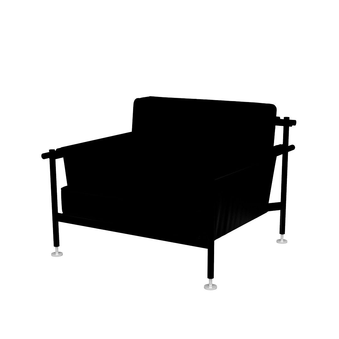 Black Hamptons lounge chair by Ramón Esteve for Vondom, luxury outdoor seating in reclaimed elegance crafted from Mediterranean recycled plastic – Modern Coastal Living .| Black