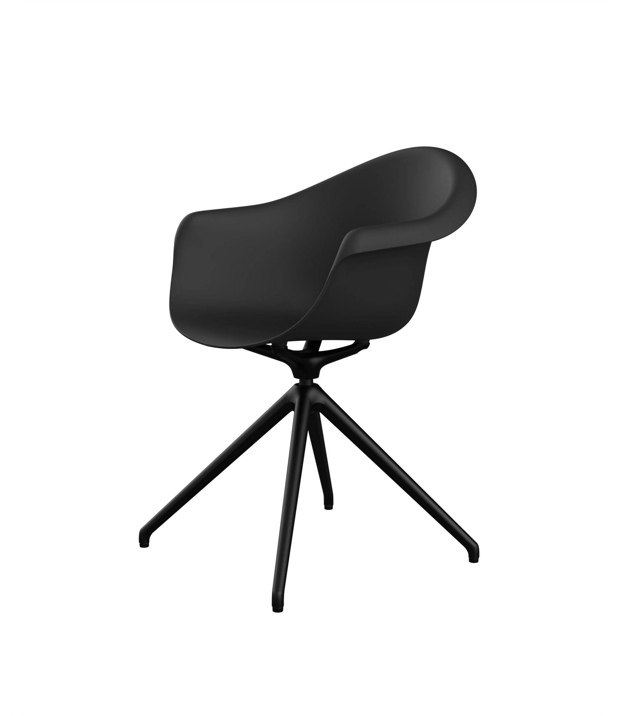 Black Incasso Swivel Armchair by Vondom eco-luxury Mediterranean design at Modern Coastal Living| Black