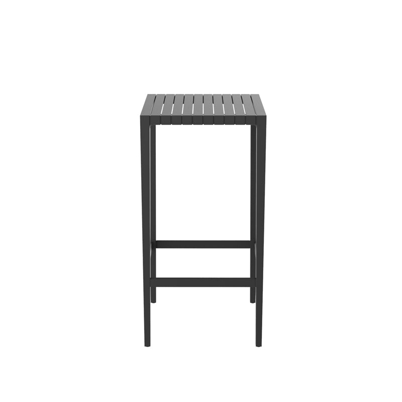 Black Spritz high table by Archirivolto Design for Vondom, luxury outdoor high table in refined reclaimed design made from Mediterranean recycled plastic – Modern Coastal Living.| Black