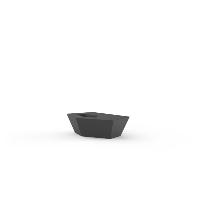 Black Faz coffee table by Ramón Esteve for Vondom, sustainable modern centrepiece – Modern Coastal Living.| Black