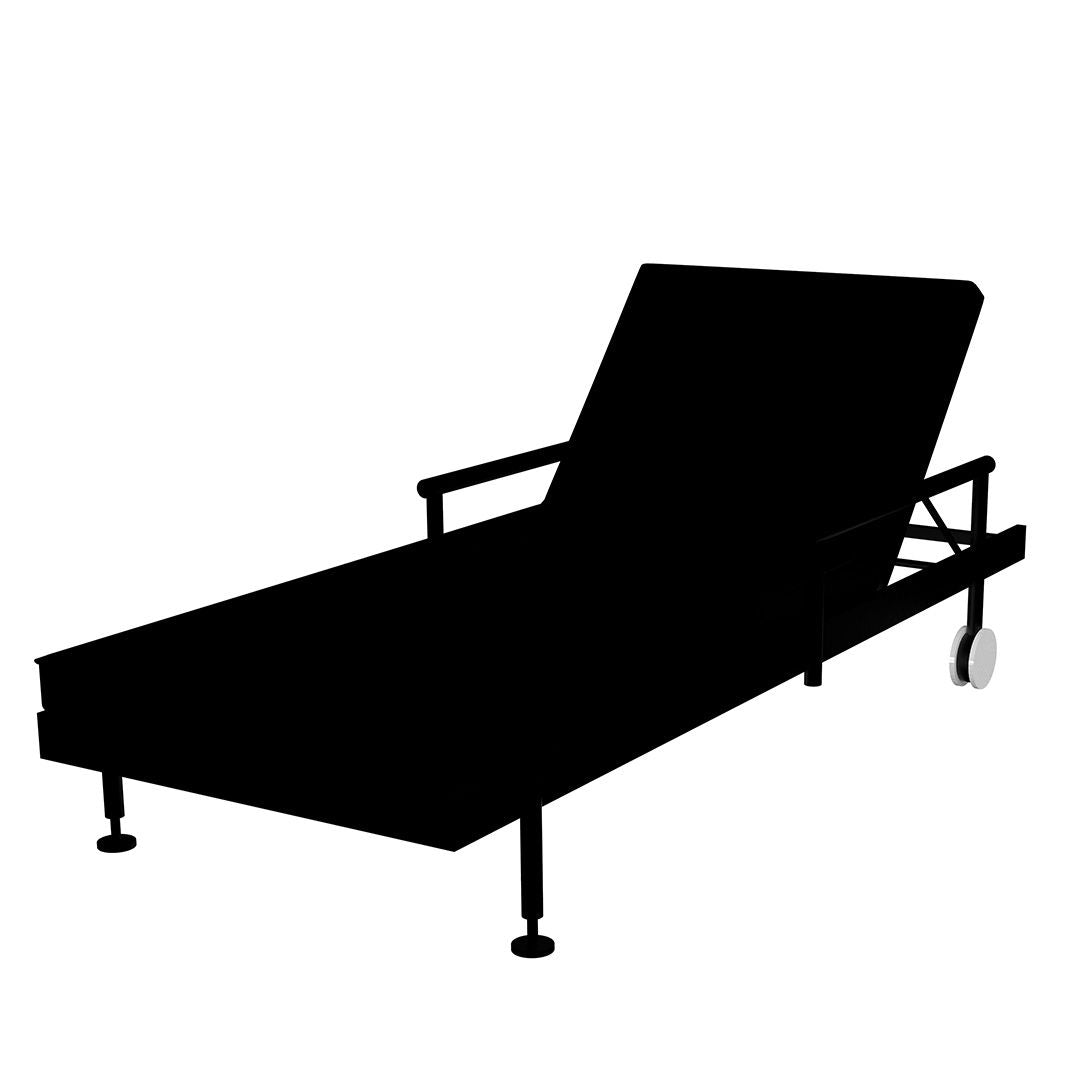 Black Hamptons sun lounger by Ramón Esteve for Vondom, luxury outdoor lounger in reclaimed elegance crafted from Mediterranean recycled plastic – Modern Coastal Living.| Black
