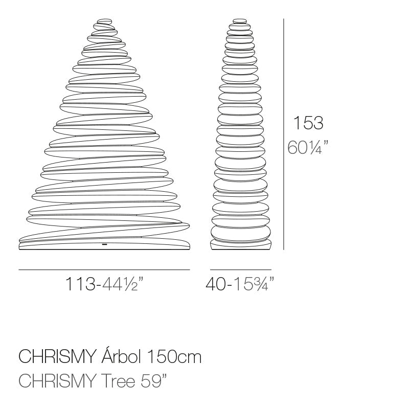 Medium Chrismy light by Vondom, dimensions 153cm height 113cm width– .| Medium dimensions