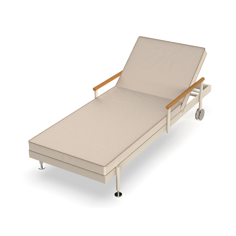 Crema Hamptons sun lounger by Ramón Esteve for Vondom, luxury outdoor lounger in reclaimed elegance crafted from Mediterranean recycled plastic – Modern Coastal Living.| Crema