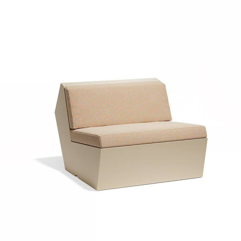 Ecru Faz armless sofa module by Ramón Esteve for Vondom, sustainable modular sofa for luxury indoor and outdoor living – Modern Coastal Living.| Ecru