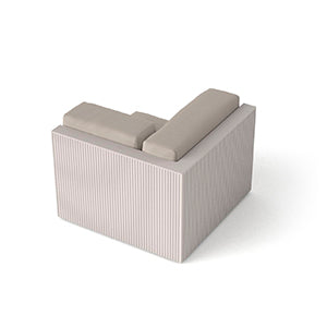 Ecru Gatsby Sofa Left Corner Section by Vondom eco-luxury modular seating at Modern Coastal Living| Ecru