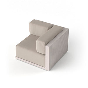 Ecru Gatsby Sofa Right Corner Section by Ramón Esteve for Vondom eco-luxury modular sofa at Modern Coastal Living| Ecru