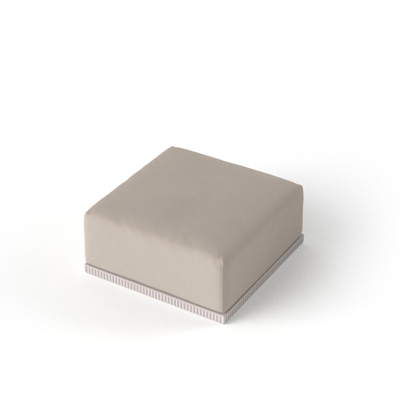 Ecru Gatsby Puff by Ramón Esteve for Vondom eco-luxury Mediterranean accent furniture at Modern Coastal Living| Ecru