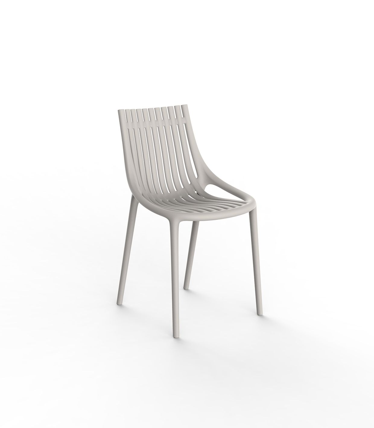 Ecru Ibiza chair by Eugeni Quitllet for Vondom, eco-luxury dining chair in Mediterranean recycled plastic – Modern Coastal Living.| Ecru