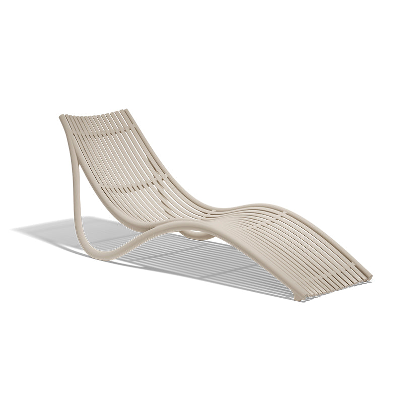 Ecru Ibiza sun lounger by Eugeni Quitllet for Vondom, luxury outdoor lounger in reclaimed design made from Mediterranean recycled plastic – Modern Coastal Living.| Ecru