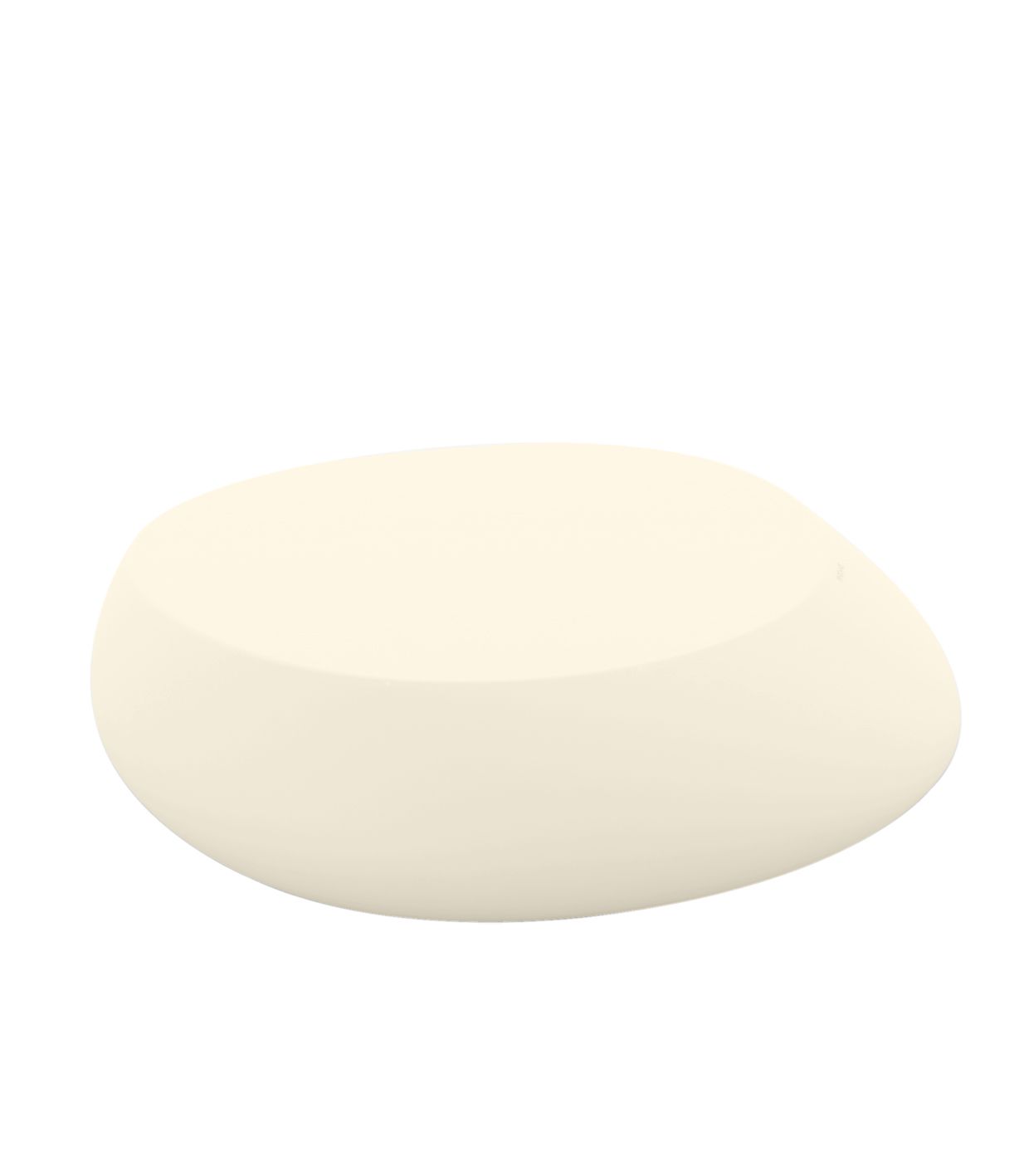 Stone Coffee table by Vondom in Ecru for Modern Coastal Living, designed for outdoor use| Ecru