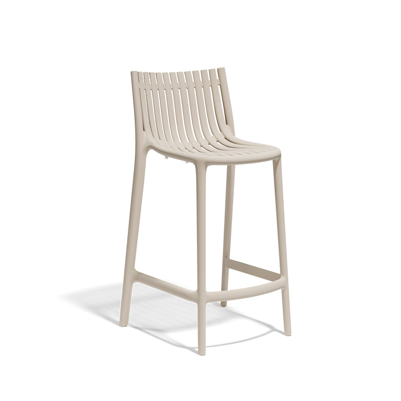 Ecru Ibiza bar stool by Eugeni Quitllet for Vondom, eco-luxury stool crafted from Mediterranean recycled plastic – Modern Coastal Living.| Ecru