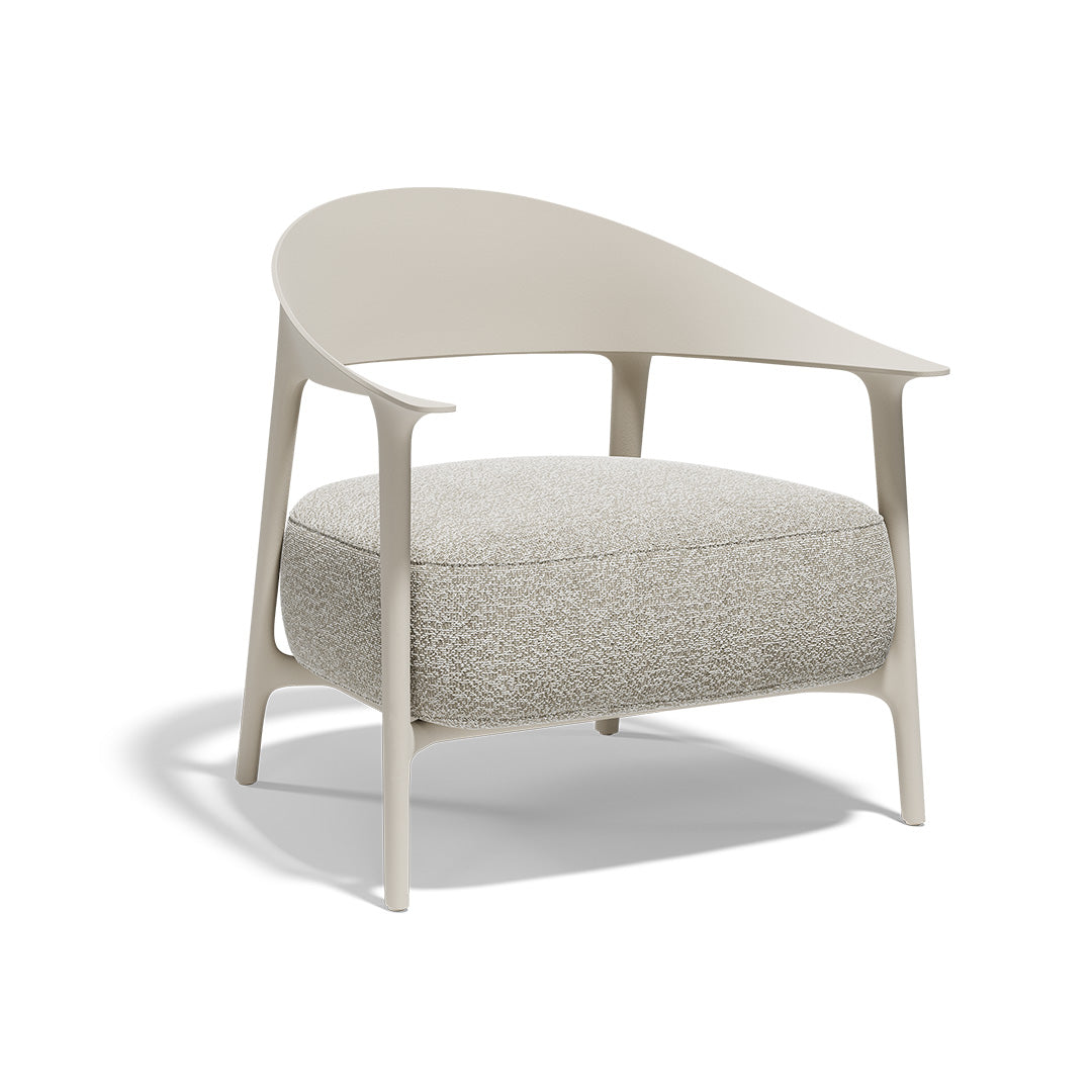 Ecru Africa Eco-Luxury Lounge Chair by Eugeni Quitllet for Vondom crafted from recycled ocean plastics at Modern Coastal Living| Ecru