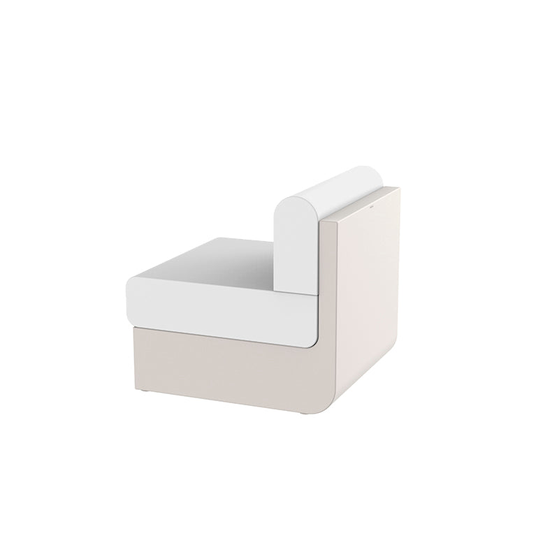 Ecru ULM modular sofa armless section by Ramón Esteve for Vondom, luxury modular armless seating in eco-luxury design made from Mediterranean recycled plastic – Modern Coastal Living.| Ecru