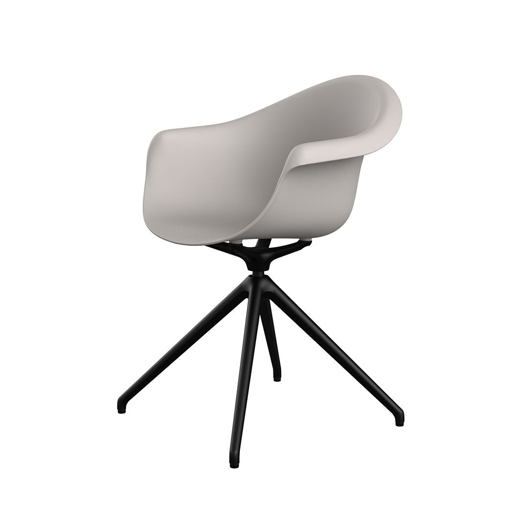 Ecru Incasso Swivel Armchair by Vondom eco-luxury Mediterranean design at Modern Coastal Living| Ecru
