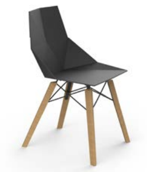 Wood 2 ( slightly darker wood) Faz chair with wooden legs by Ramón Esteve for Vondom, sustainable dining chair with wooden legs – Modern Coastal Living| Wood 2
