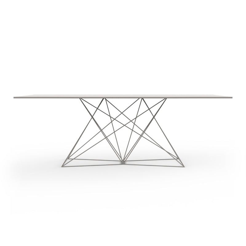Faz steel large dining table by Ramón Esteve for Vondom, sustainable geometric design – Modern Coastal Living.