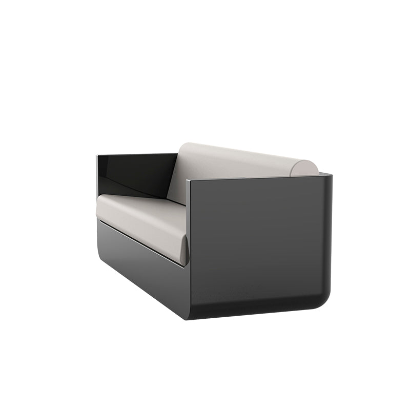 Gloss Black ULM sofa by Ramón Esteve for Vondom, luxury outdoor sofa in reclaimed design made from Mediterranean recycled plastic – Modern Coastal Living.| Gloss Black