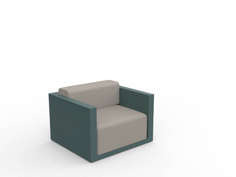 Green Gatsby Eco-Luxury Lounge Chair by Ramón Esteve for Vondom crafted from recycled ocean plastics at Modern Coastal Living| Green