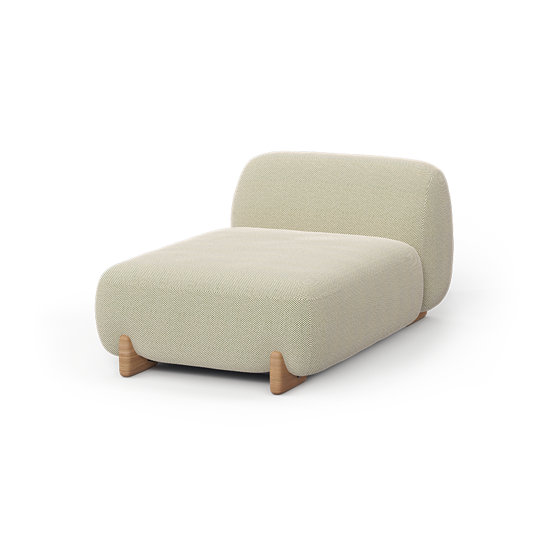 Milos Sectional Chaise Lounge Armless by Jean-Marie Massaud for Vondom eco-luxury modular seating at Modern Coastal Living| Milos Chaise Lounge