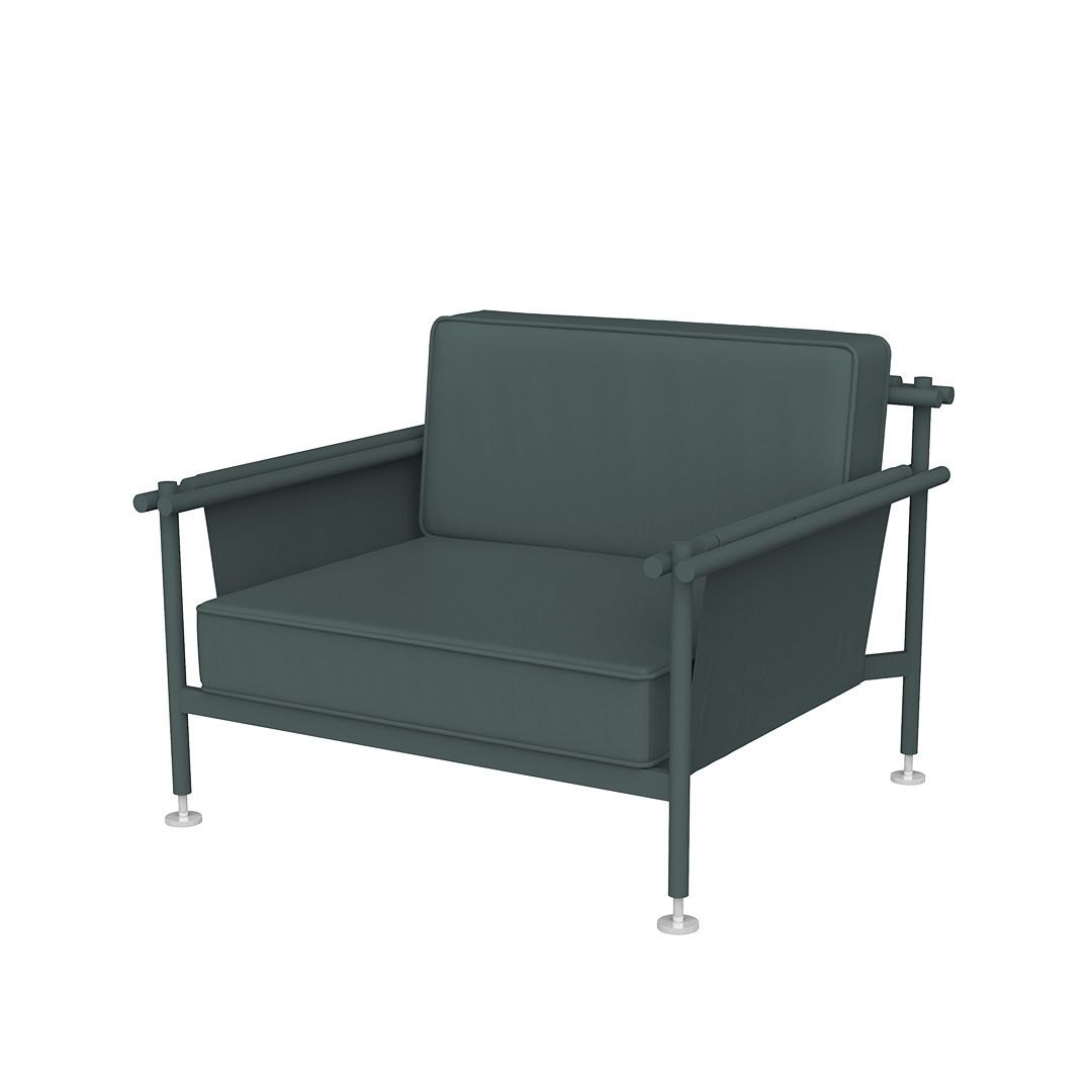 Modo green Hamptons lounge chair by Ramón Esteve for Vondom, luxury outdoor seating in reclaimed elegance crafted from Mediterranean recycled plastic – Modern Coastal Living.| Modo Green