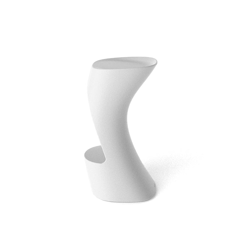 White Noma bar stool by Vondom, sustainable modern stool by Javier Mariscal for stylish indoor and outdoor bars – Modern Coastal Living.| White