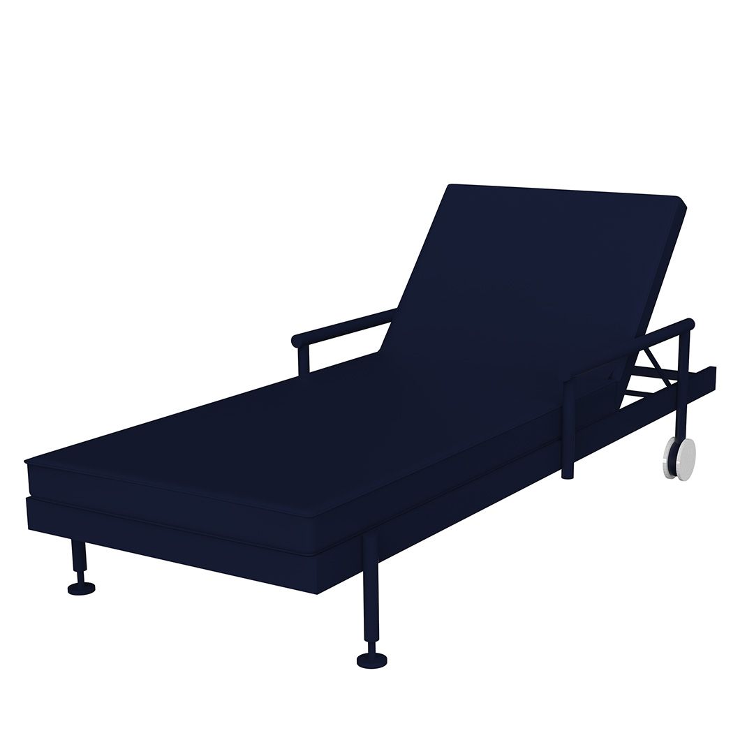 Notte Blue Hamptons sun lounger by Ramón Esteve for Vondom, luxury outdoor lounger in reclaimed elegance crafted from Mediterranean recycled plastic – Modern Coastal Living.| Notte Blue