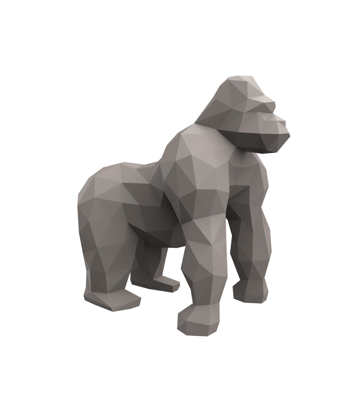 Tortora Origami Saru gorilla sculpture by Vondom, bold geometric statement piece in sustainable design – Modern Coastal Living.| Tortora
