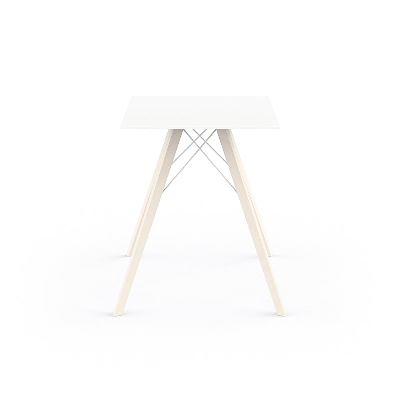 Wood 1 ( lighter wood) Faz small wood round dining table by Ramón Esteve for Vondom, sustainable small dining design – Modern Coastal Living.| Wood 1