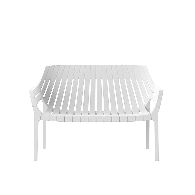 White Spritz sofa by Archirivolto Design for Vondom, luxury outdoor sofa in reclaimed design crafted from Mediterranean recycled plastic – Modern Coastal Living.| White