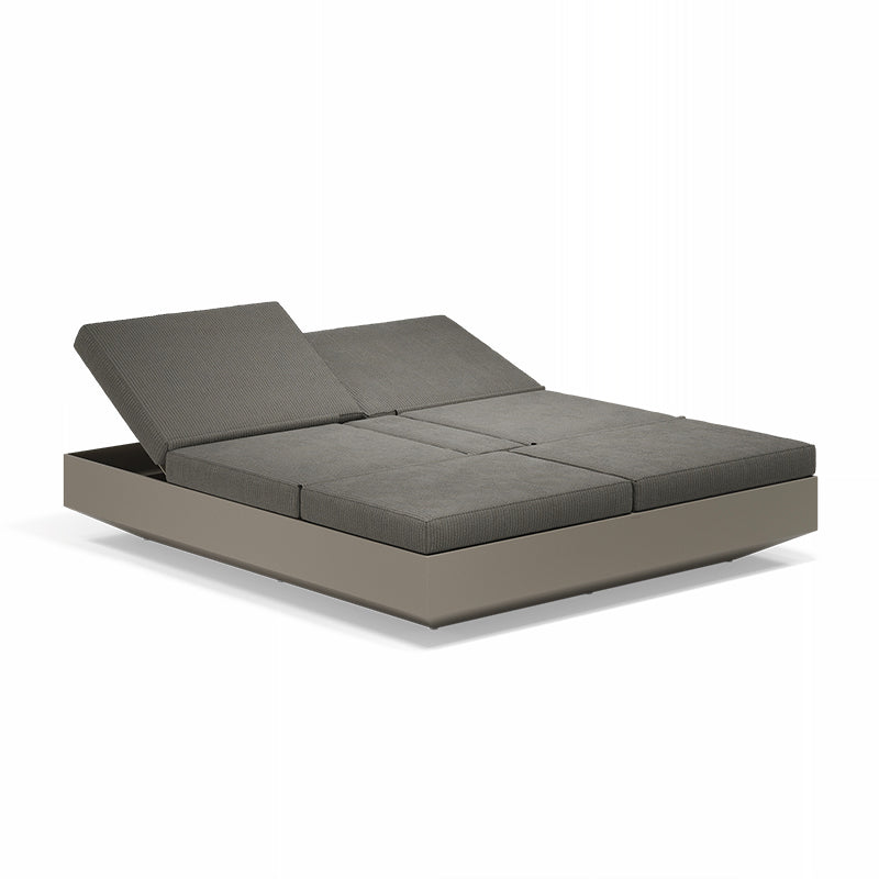 Tortora Vela square daybed with 2 reclining backrests by Ramón Esteve for Vondom, sustainable outdoor daybed – Modern Coastal Living.| Torora