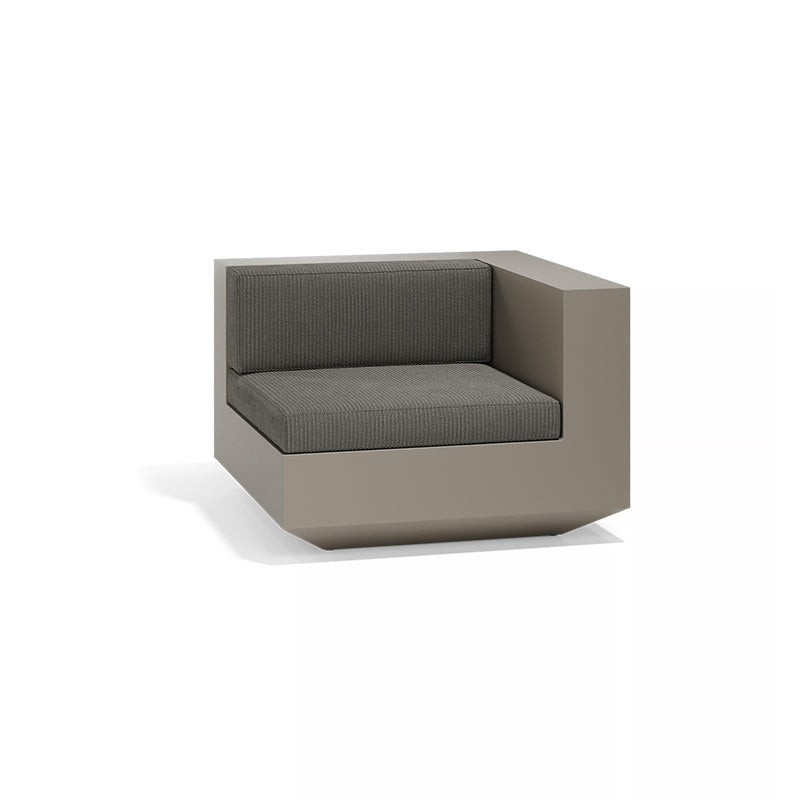 Tortora Vela sofa left module by Ramón Esteve for Vondom, modular sofa unit made from recycled Mediterranean plastic – Modern Coastal Living.| Tortora