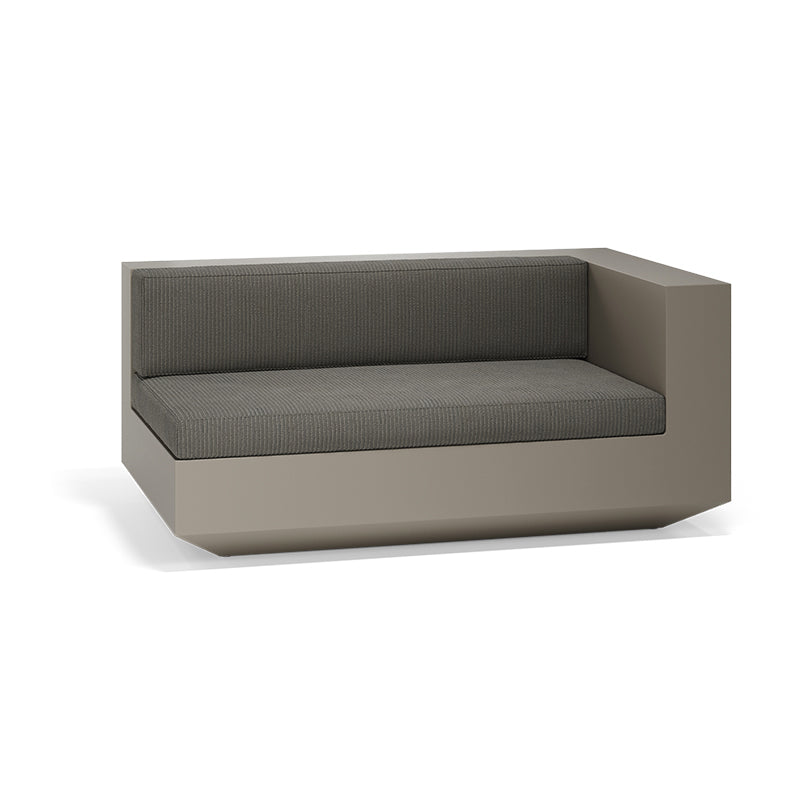 Tortora Vela sofa left XL by Ramón Esteve for Vondom, oversized modular sofa in reclaimed elegance made from Mediterranean recycled plastic – Modern Coastal Living.| Tortora
