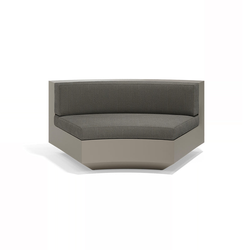 Tortora Vela sectional sofa circular armless by Ramón Esteve for Vondom, modular sofa crafted from Mediterranean recycled plastic – Modern Coastal Living.| Tortora