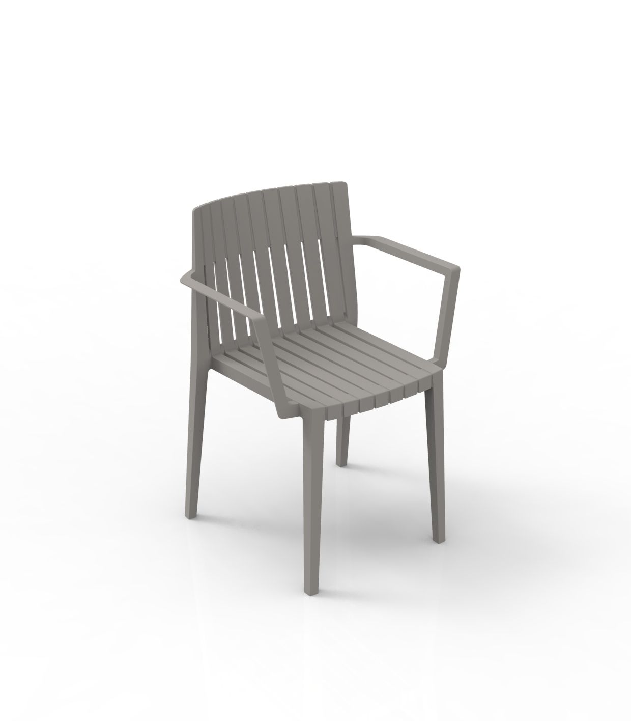 Tortora Spritz chair with arms by Archirivolto Design for Vondom, luxury dining chair in reclaimed elegance made from Mediterranean recycled plastic – Modern Coastal Living.| Tortora