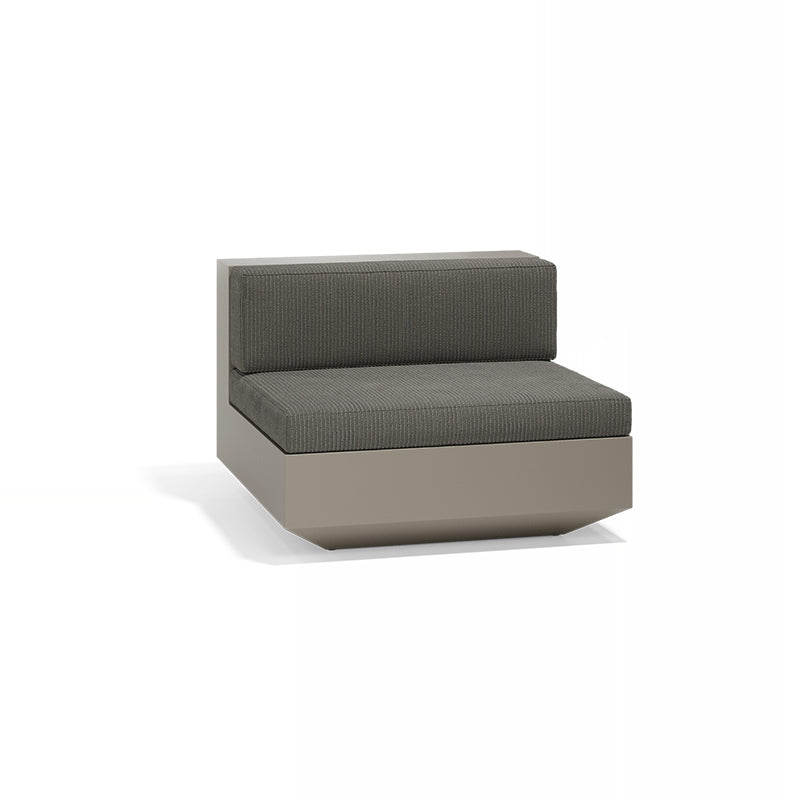 Tortora Vela sofa armless by Ramón Esteve for Vondom, modular sofa in reclaimed elegance crafted from Mediterranean recycled plastic – Modern Coastal Living.| Tortora