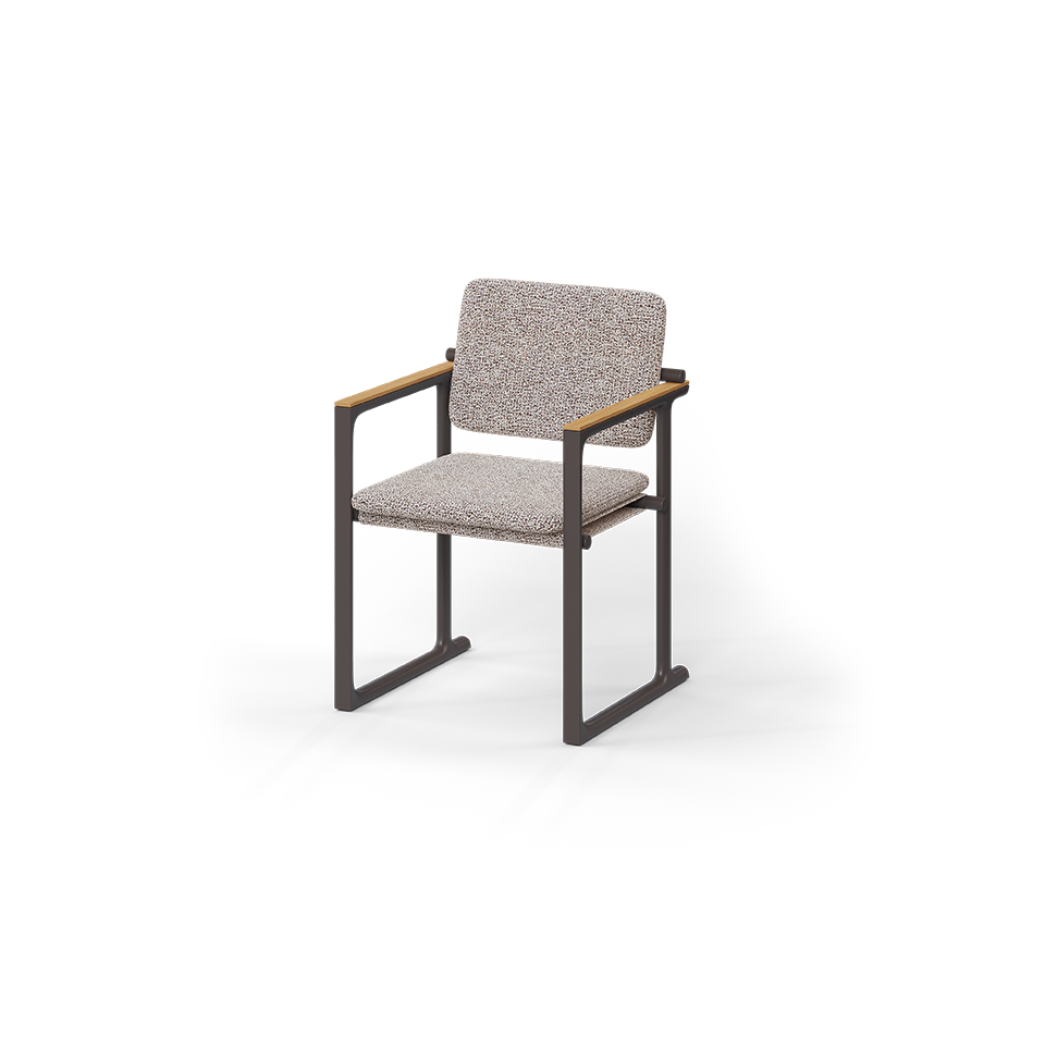 Natural Teak Experience the Tulum Luxury Chair by Eugeni Quitllet for Vondom. Eco-conscious Mediterranean design crafted with aluminium, wood & recycled fabrics.| Natural Teak