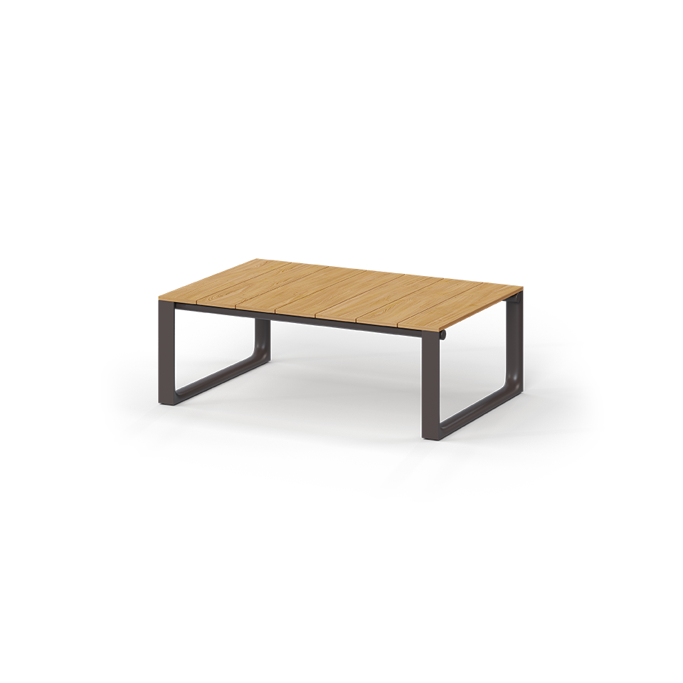 Natural Teak wood Tulum Coffee Table by Eugeni Quitllet for Vondom | Eco-conscious Mediterranean luxury with aluminium and wood| Natural Teak