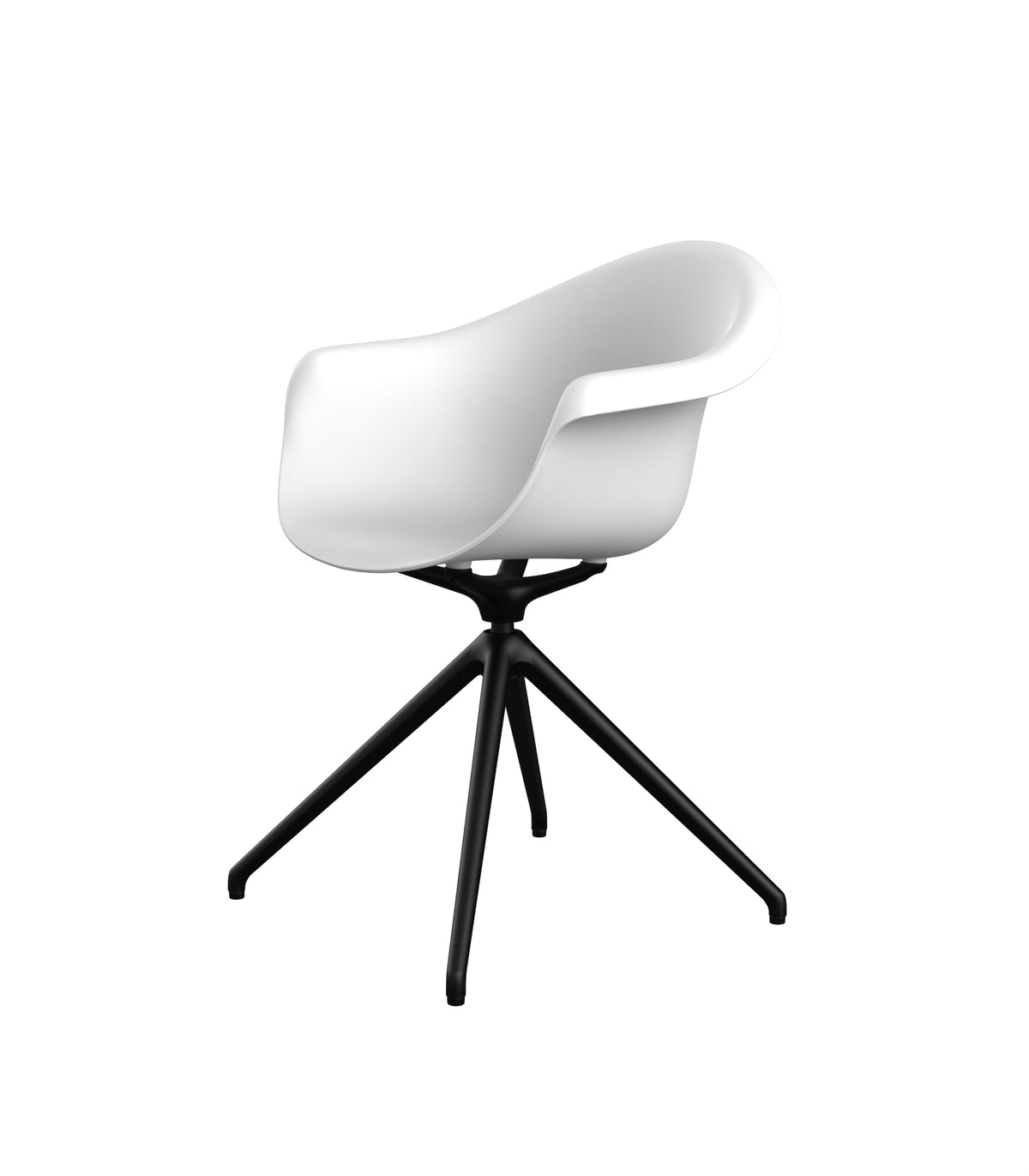 White Incasso Swivel Armchair by Vondom eco-luxury Mediterranean design at Modern Coastal Living| White