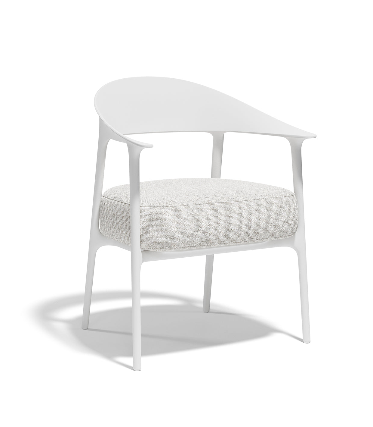 White Africa Eco-Luxury Lounge Chair by Eugeni Quitllet for Vondom crafted from recycled ocean plastics at Modern Coastal Living| White