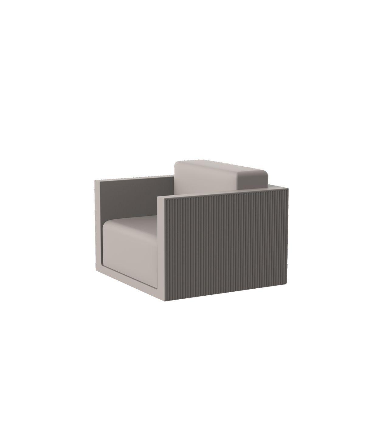 Tortora Gatsby Eco-Luxury Lounge Chair by Ramón Esteve for Vondom crafted from recycled ocean plastics at Modern Coastal Living| Tortora