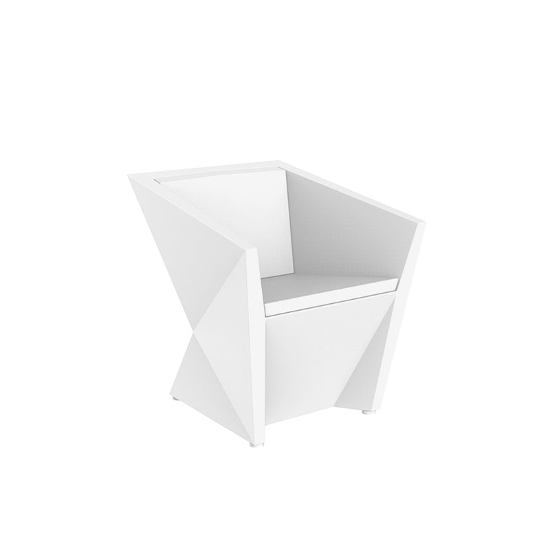 White Faz armchair by Ramón Esteve for Vondom, sustainable geometric designer seating – Modern Coastal Living.| White