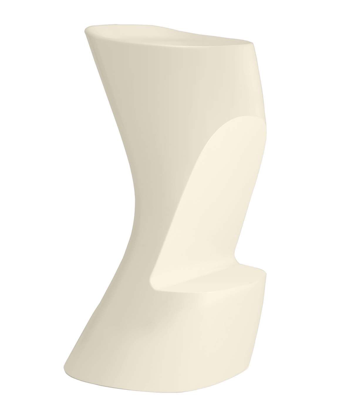 Ecru Noma bar stool by Vondom, sustainable modern stool by Javier Mariscal for stylish indoor and outdoor bars – Modern Coastal Living.| Ecru
