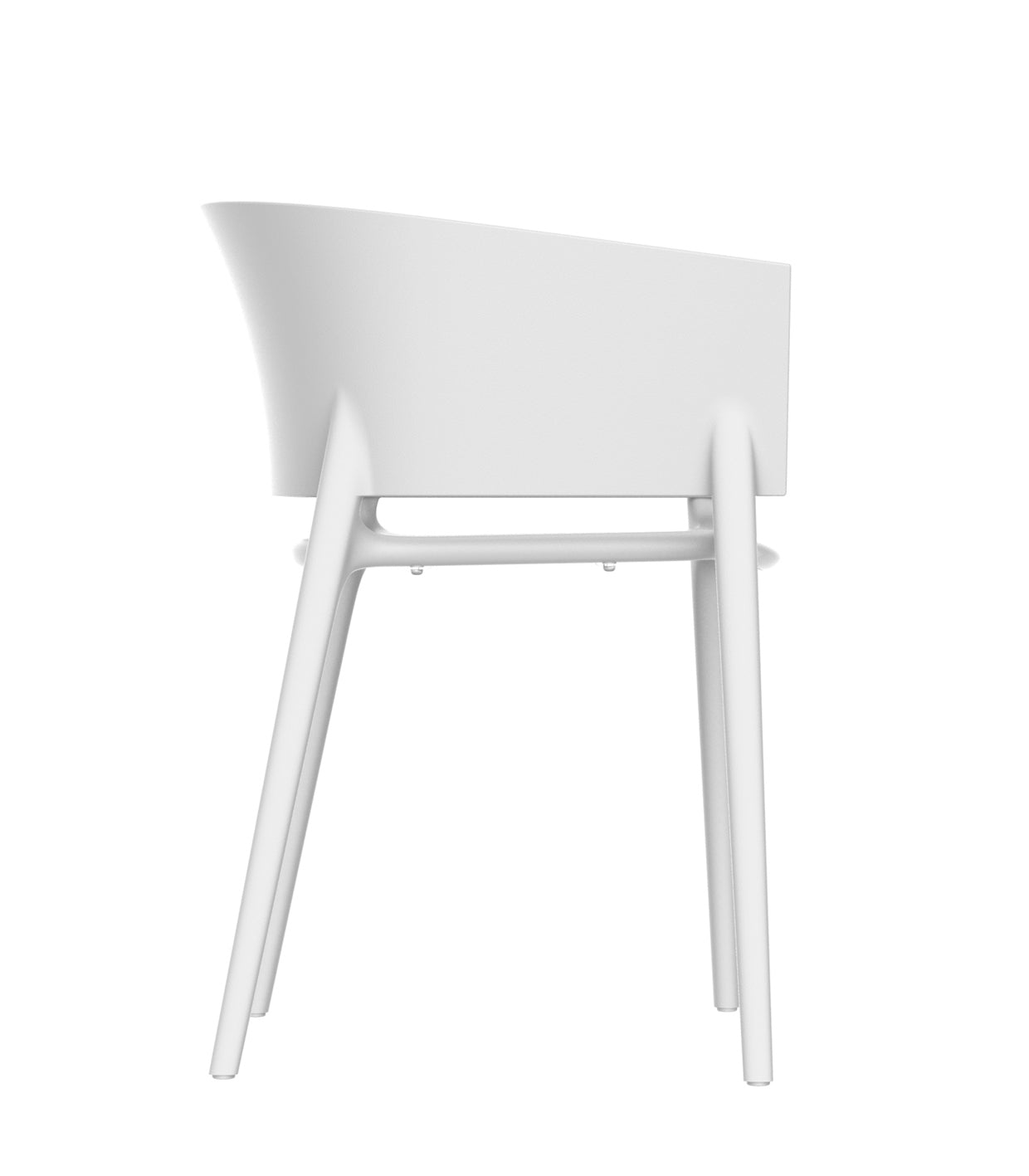 White Africa Eco-Luxury Armchair by Eugeni Quitllet for Vondom crafted from recycled ocean plastics at Modern Coastal Living| White