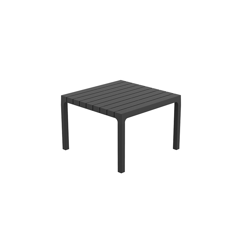 Black Spritz low coffee table by Archirivolto Design for Vondom, eco-luxury outdoor accent table made from Mediterranean recycled plastic – Modern Coastal Living.| Black