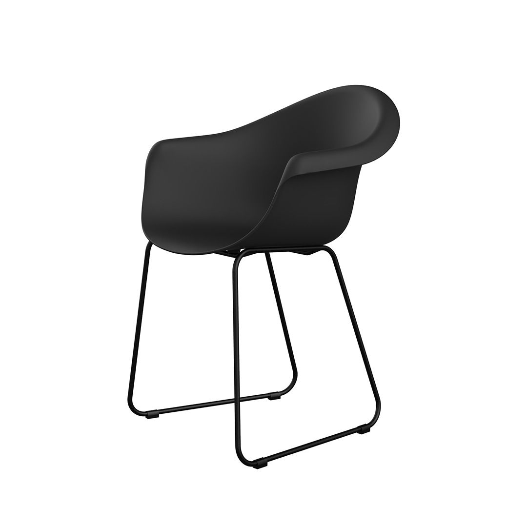 Black Incasso Armchair by Vondom eco-luxury Mediterranean seating at Modern Coastal Living| Black