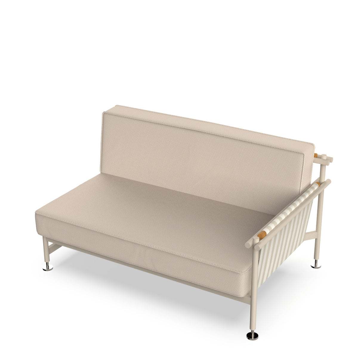 Crema Hamptons sectional sofa left armrest by Ramón Esteve for Vondom, eco-luxury modular seating in recycled aluminium and reclaimed fabrics – Modern Coastal Living | Crema