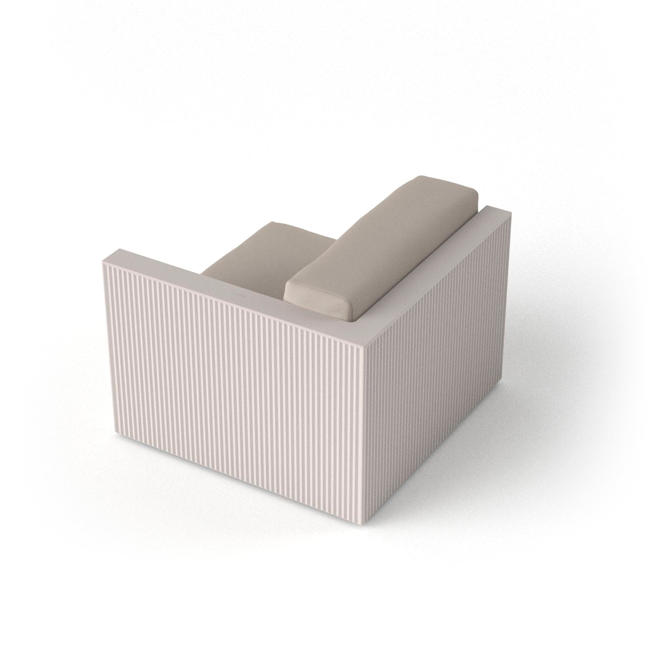 Ecru Gatsby Sofa Left Section by Ramón Esteve for Vondom eco-luxury modular seating at Modern Coastal Living| Ecru