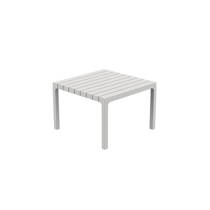 Ecru Spritz low coffee table by Archirivolto Design for Vondom, eco-luxury outdoor accent table made from Mediterranean recycled plastic – Modern Coastal Living.| Ecru