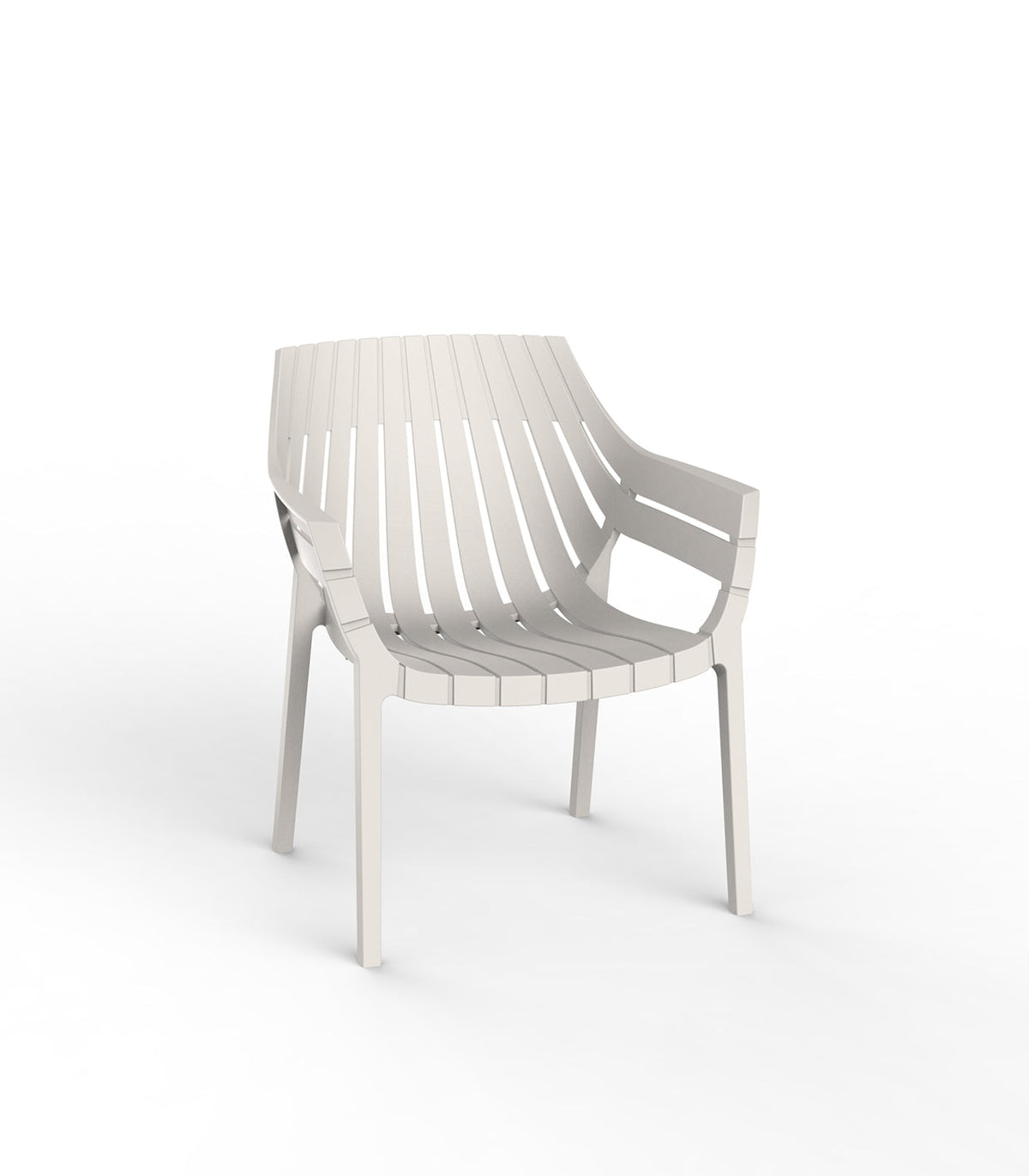 Ecru Spritz lounge chair by Archirivolto Design for Vondom, luxury outdoor lounge seating in refined reclaimed design made from Mediterranean recycled plastic – Modern Coastal Living| Ecru